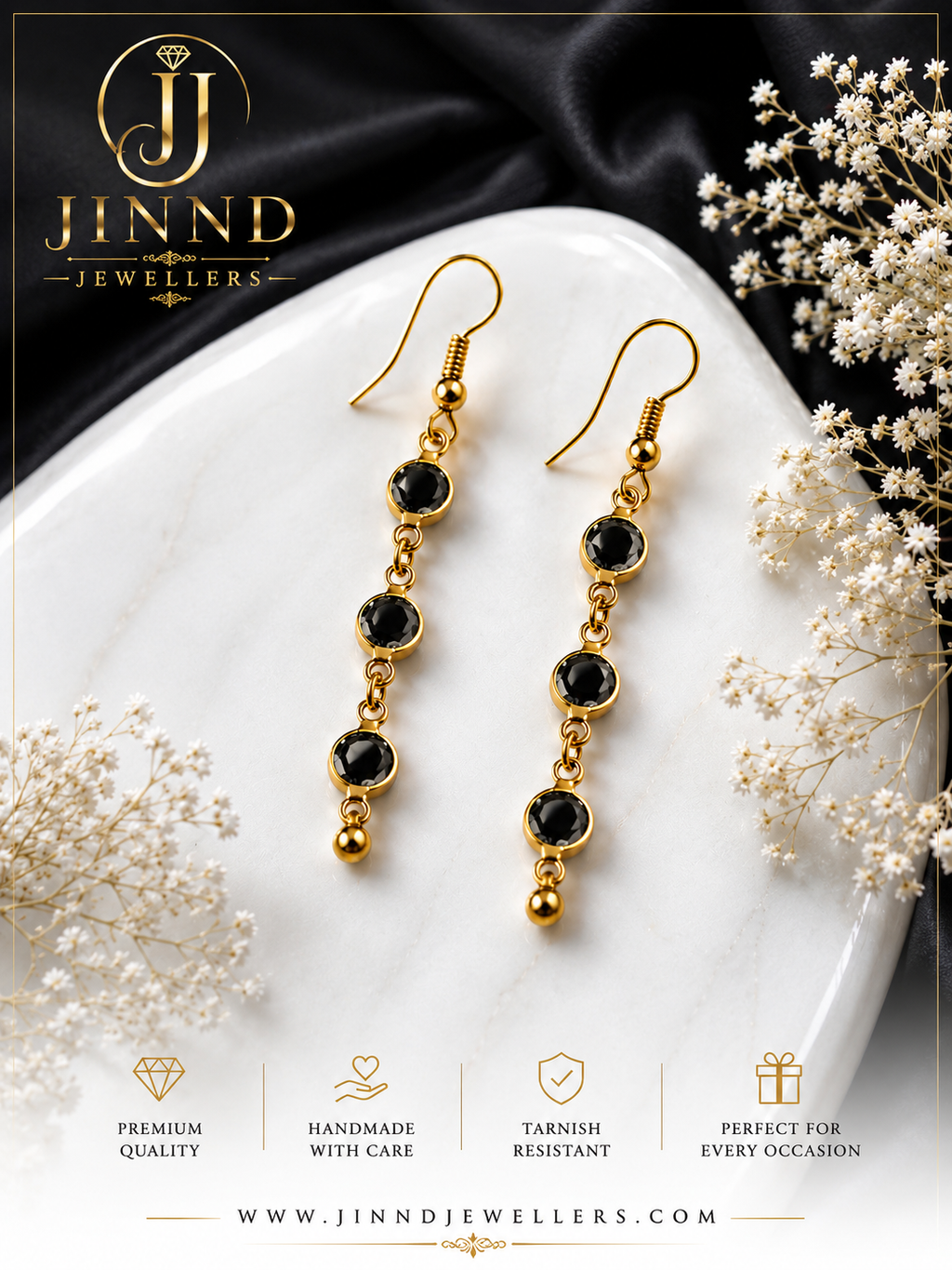 Celeste Gemstone Drop Earrings