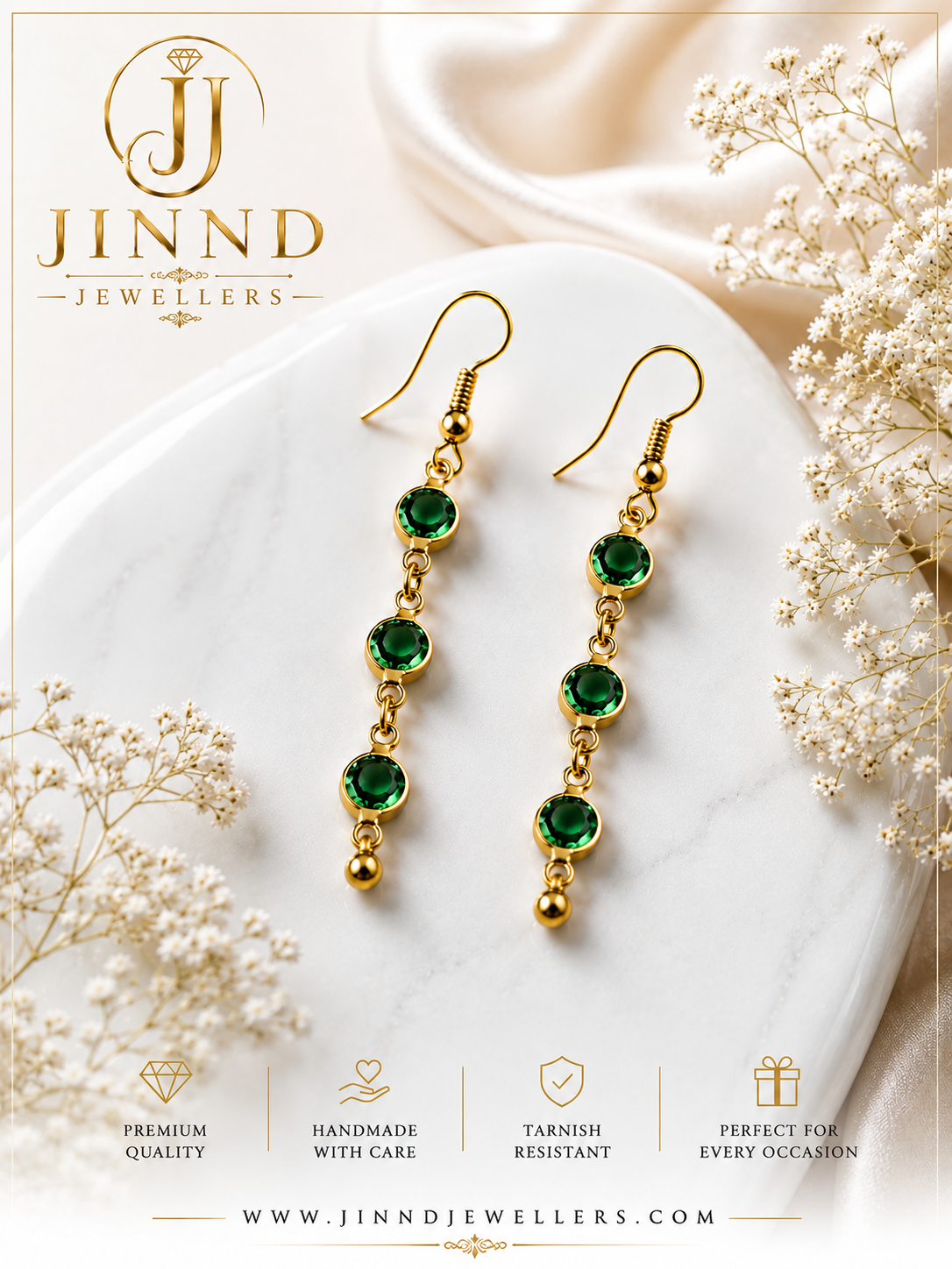 Celeste Gemstone Drop Earrings