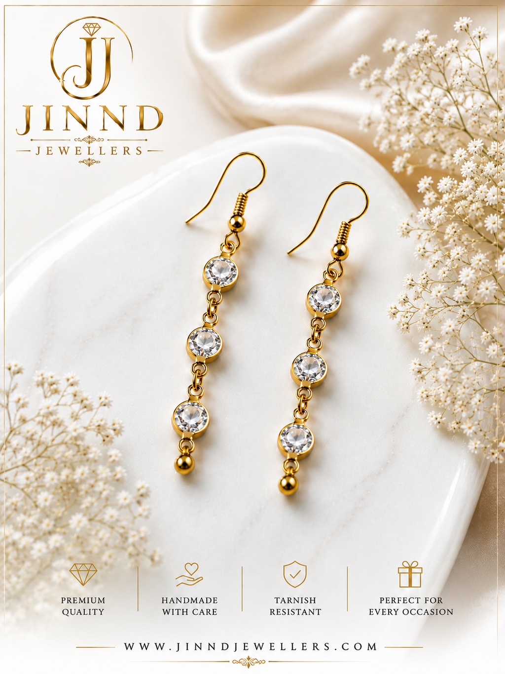 Celeste Gemstone Drop Earrings
